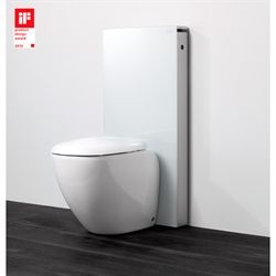 Geberit Monolith til gulvmonteret wc skåle - Hvidt poleret glas - ekskl. toiletskål